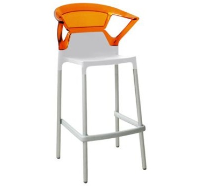 Барный стул EGO-BK white-orange